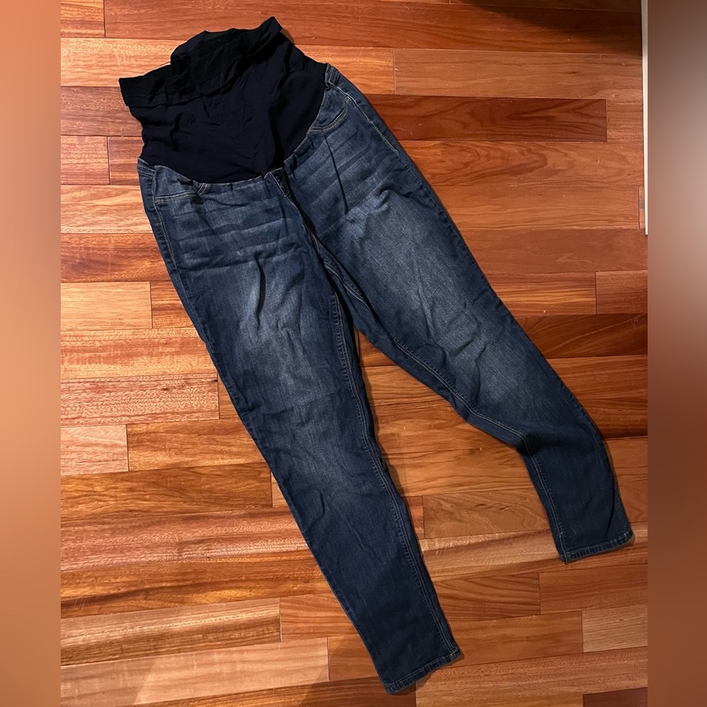 Full panel maternity jeans (dark denim skinny)